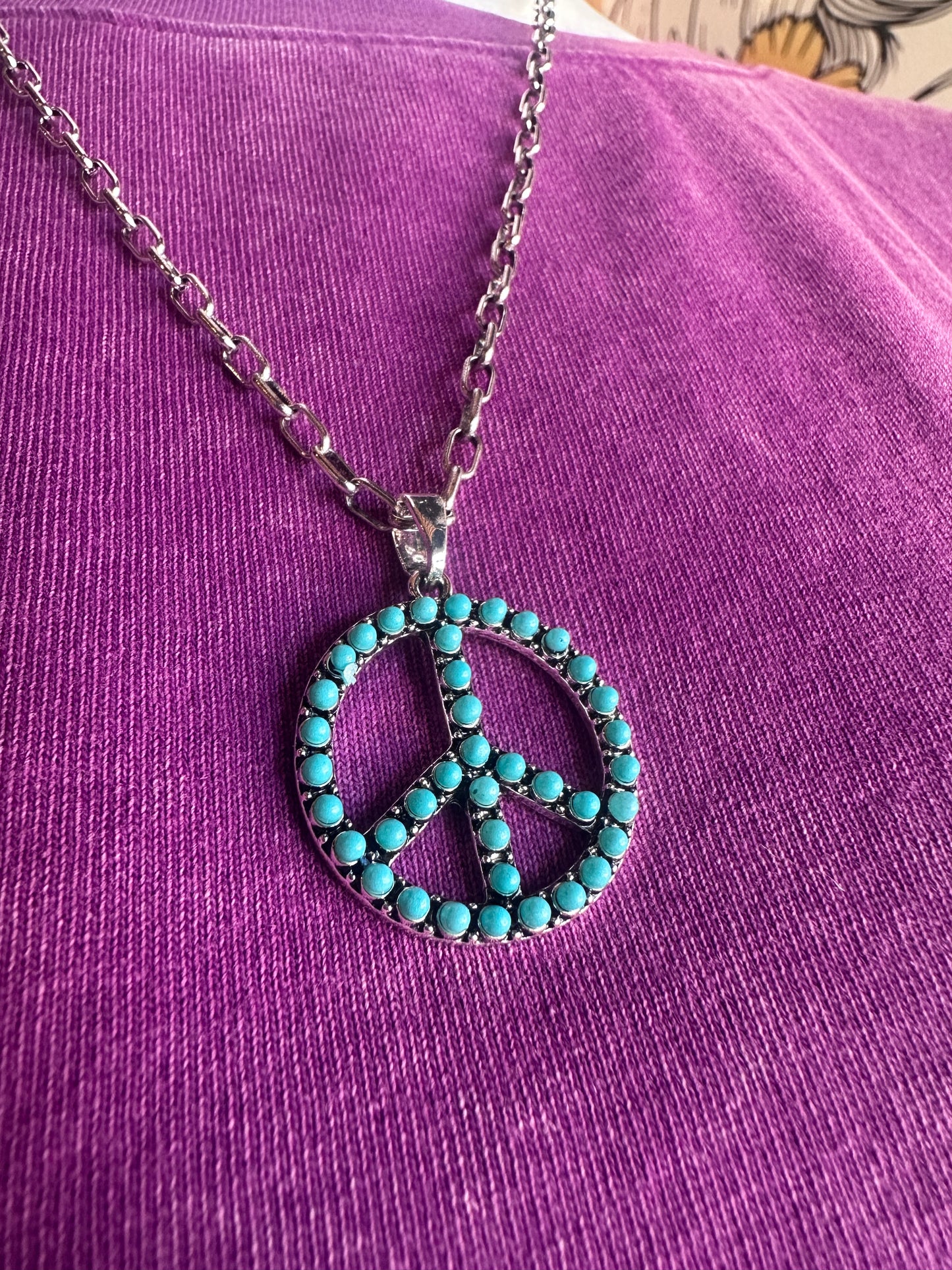 Peace Sign Fashion Necklace