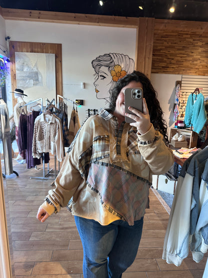Mixed Bleached Fabric Long Sleeve (OLI&HALI)