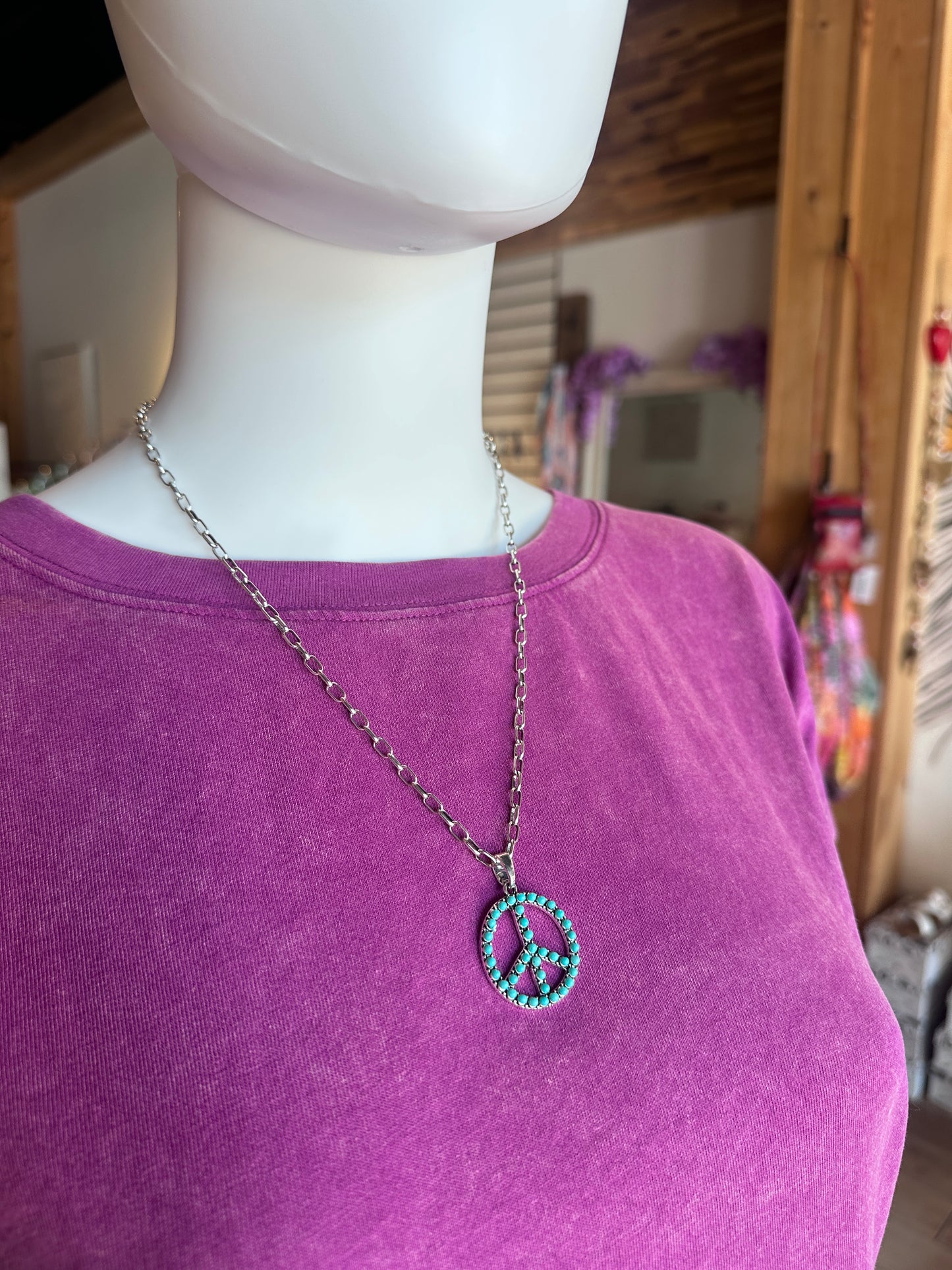 Peace Sign Fashion Necklace