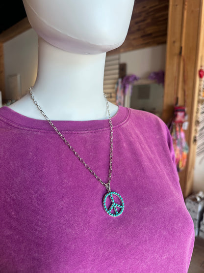 Peace Sign Fashion Necklace