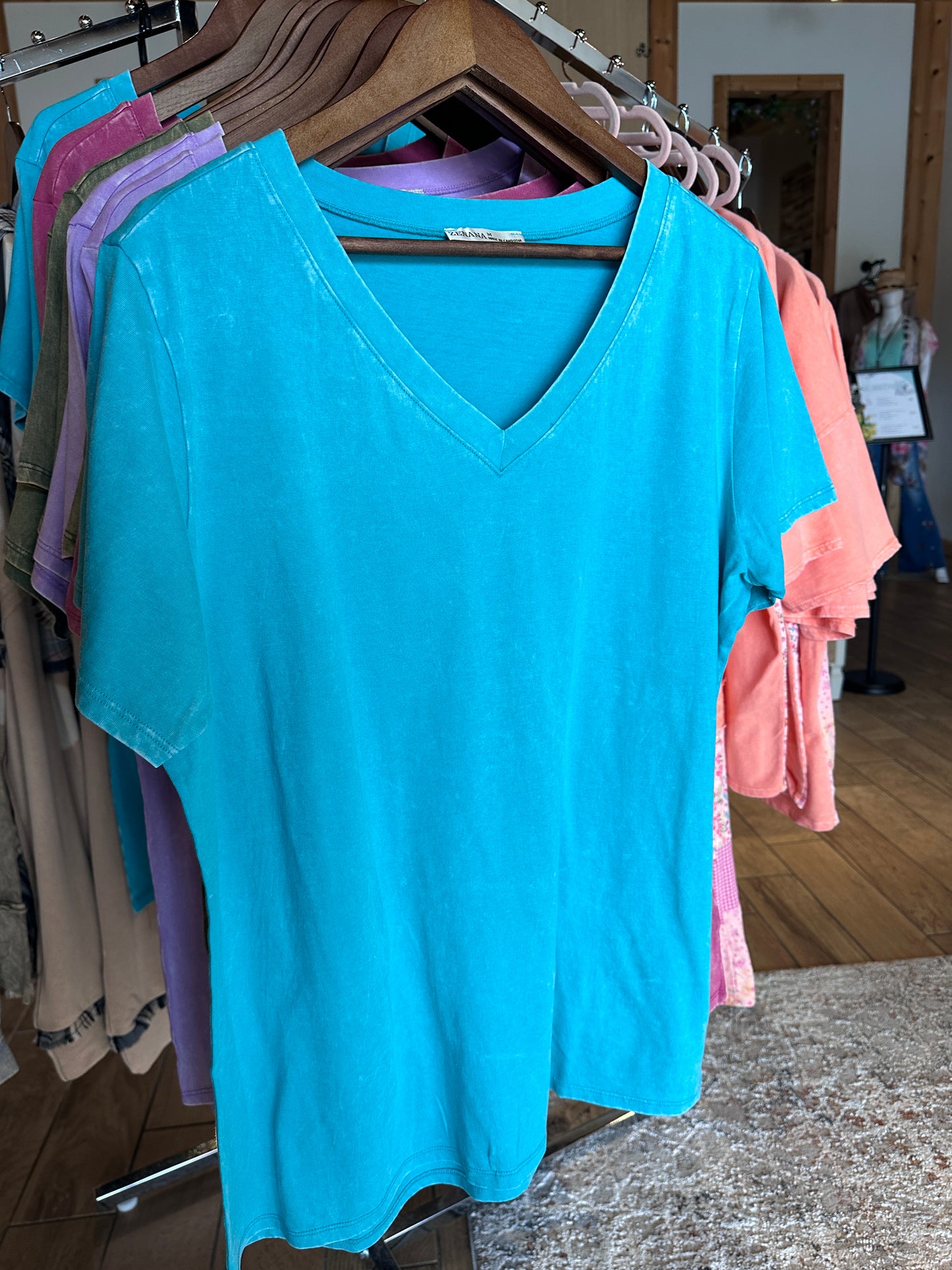 Cotton V-neck Tshirt
