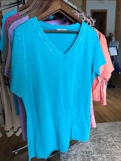 Cotton V-neck Tshirt