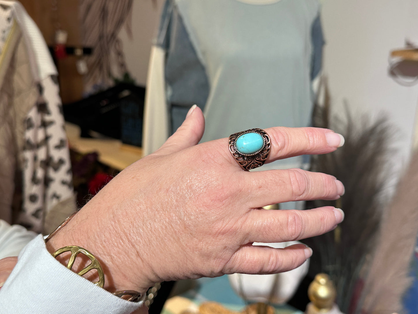 Small Turquoise Stone Ring