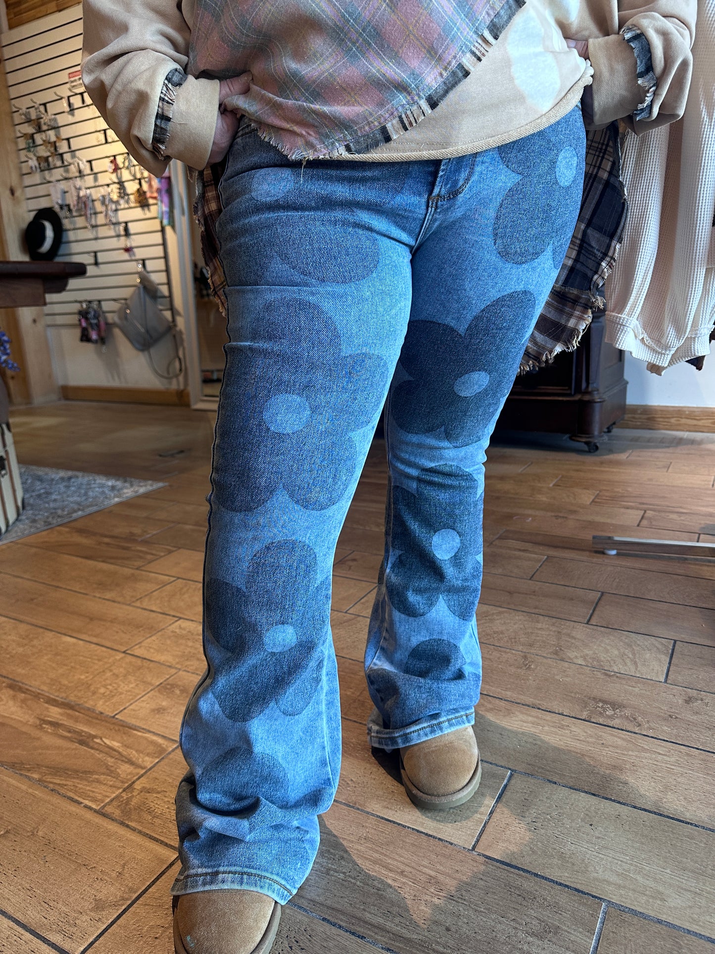 Floral Boot Cut Jeans (OLI&HALI)