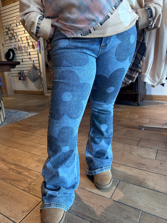 Floral Boot Cut Jeans (OLI&HALI)