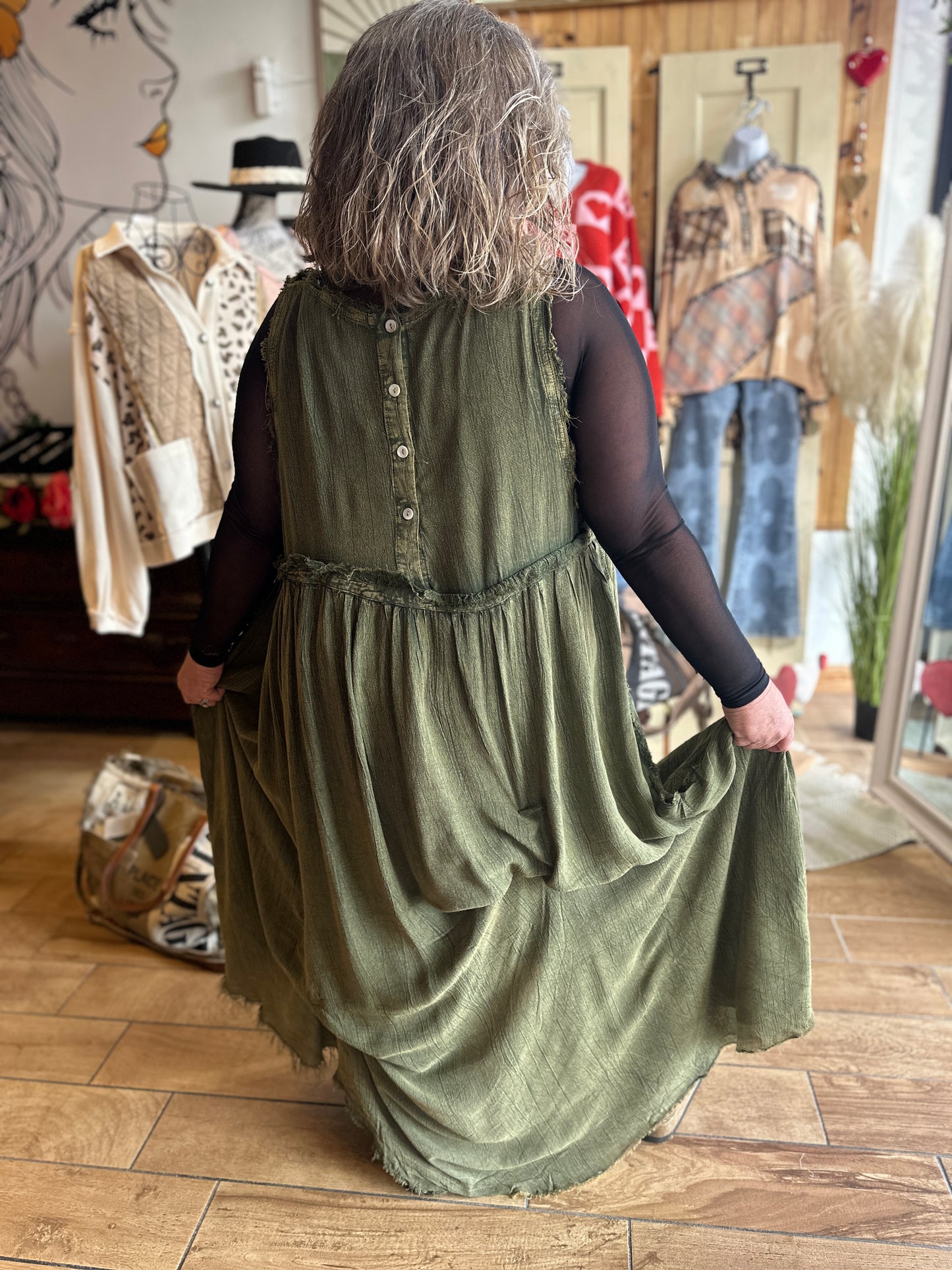 Tuck It Up Dress (A Rare Bird)