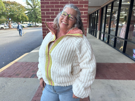 Fuzzy Zip-Up Sherpa