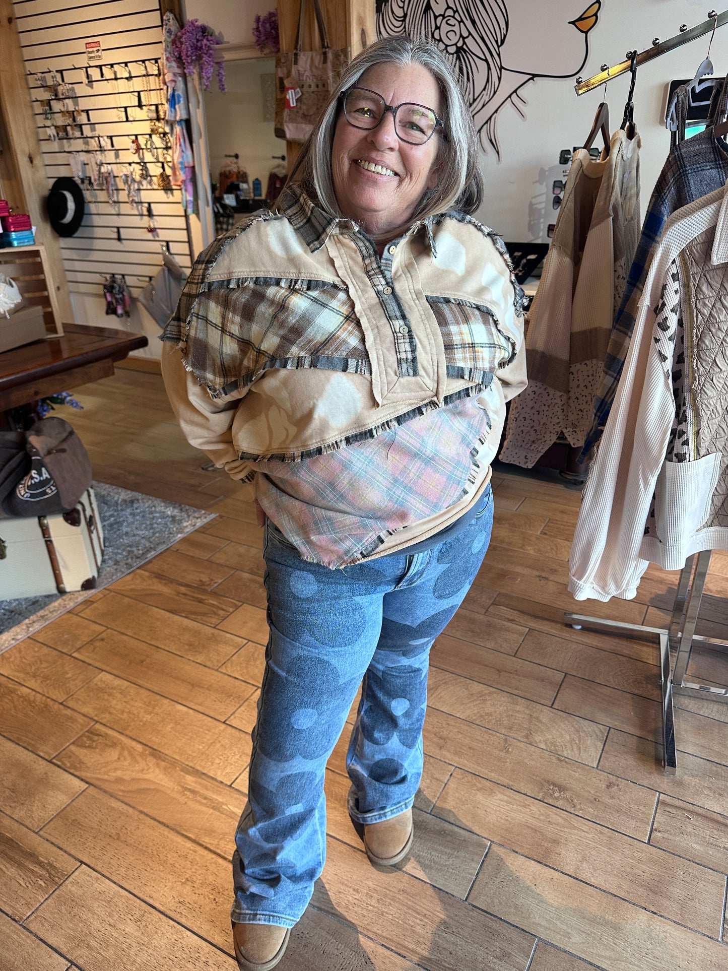 Floral Boot Cut Jeans (OLI&HALI)