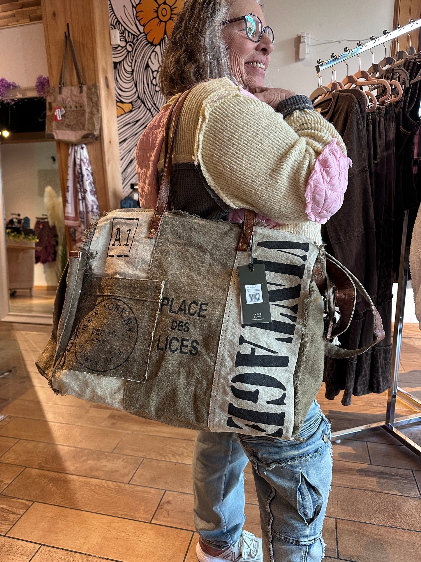 Retro Weekender Tote Medium (Myra)