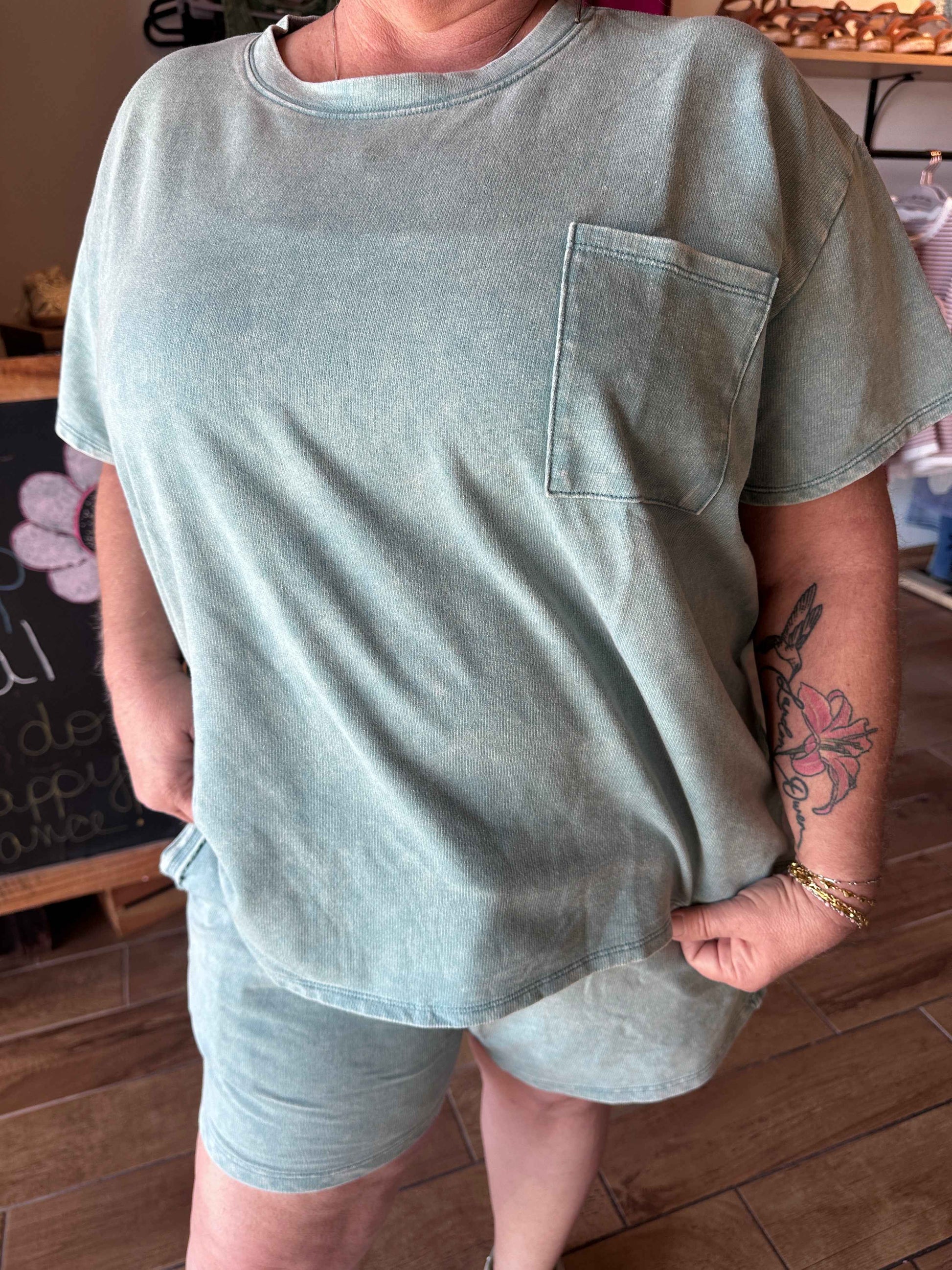 Cotton Pocket Short Set