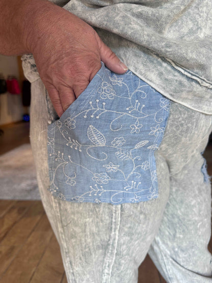 Blue Vine Pants