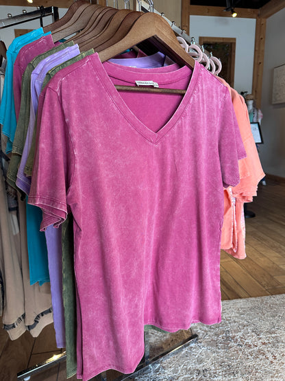 Cotton V-neck Tshirt