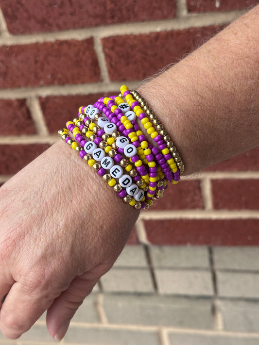 10PCS - GO GAMEDAY Beaded Bracelets