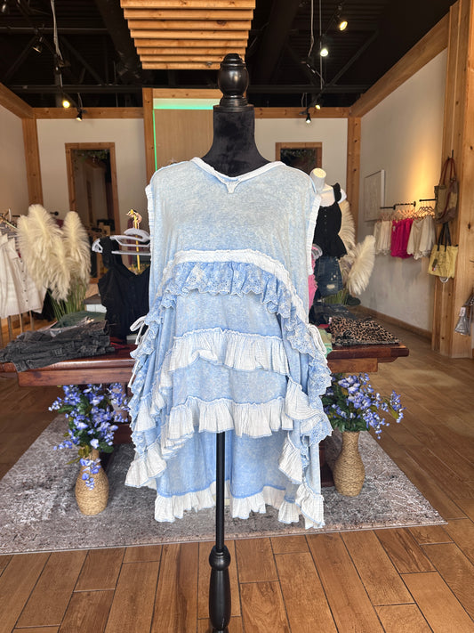 Sleeveless Tiered Ruffle Tunic (OLI&HALI)