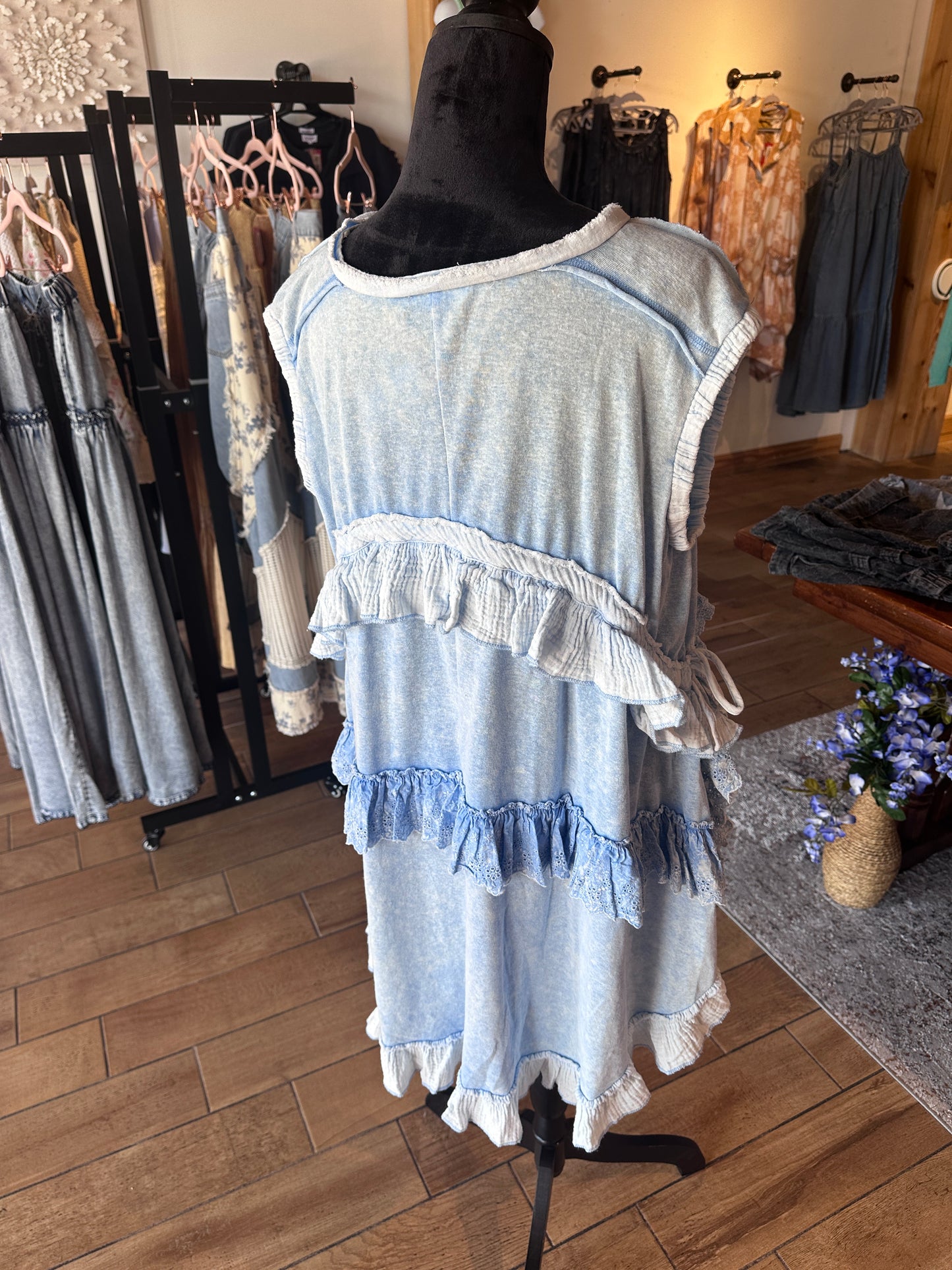 Sleeveless Tiered Ruffle Tunic (OLI&HALI)