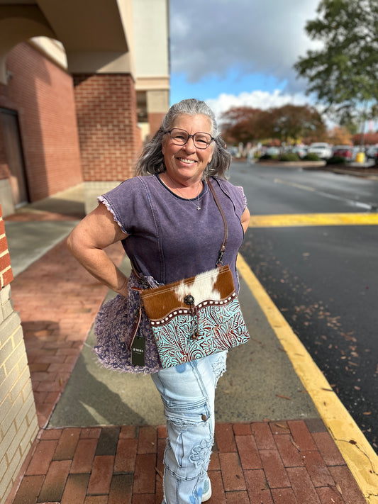 Handtooled Small Crossbody (Myra)