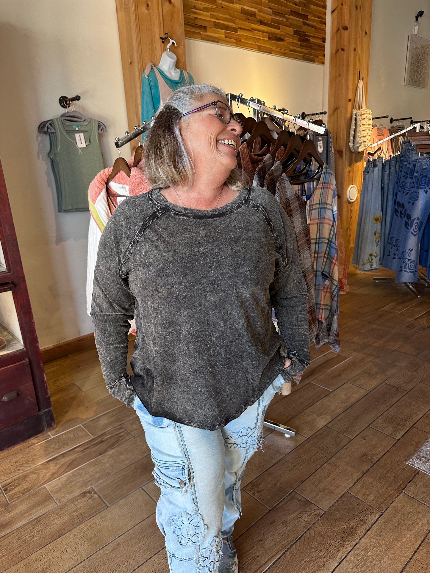 Cotton Top with Thumb Holes