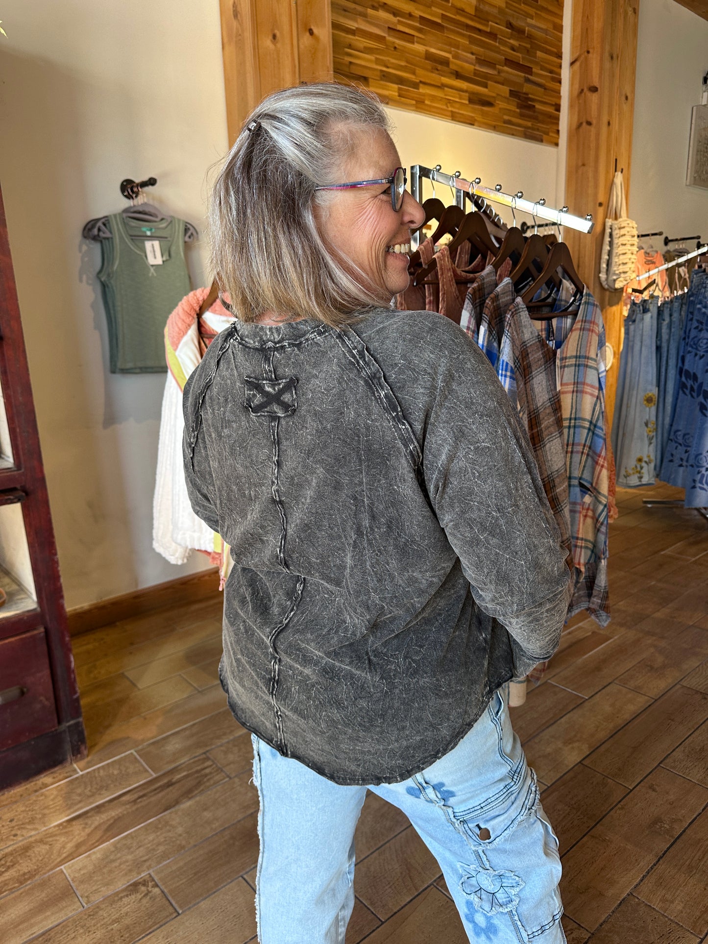 Cotton Top with Thumb Holes