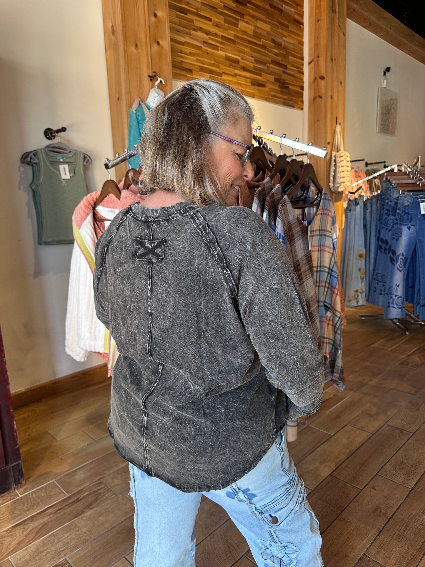 Cotton Top with Thumb Holes