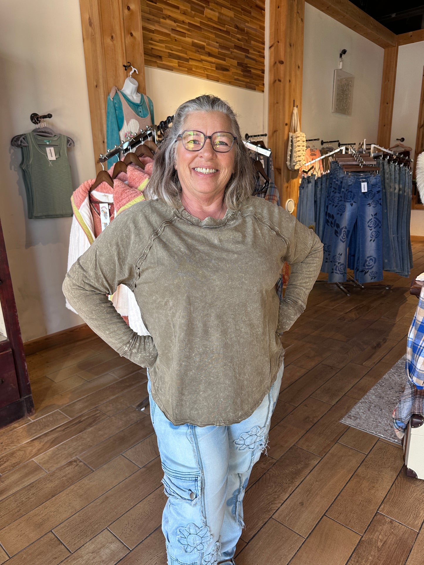 Cotton Top with Thumb Holes