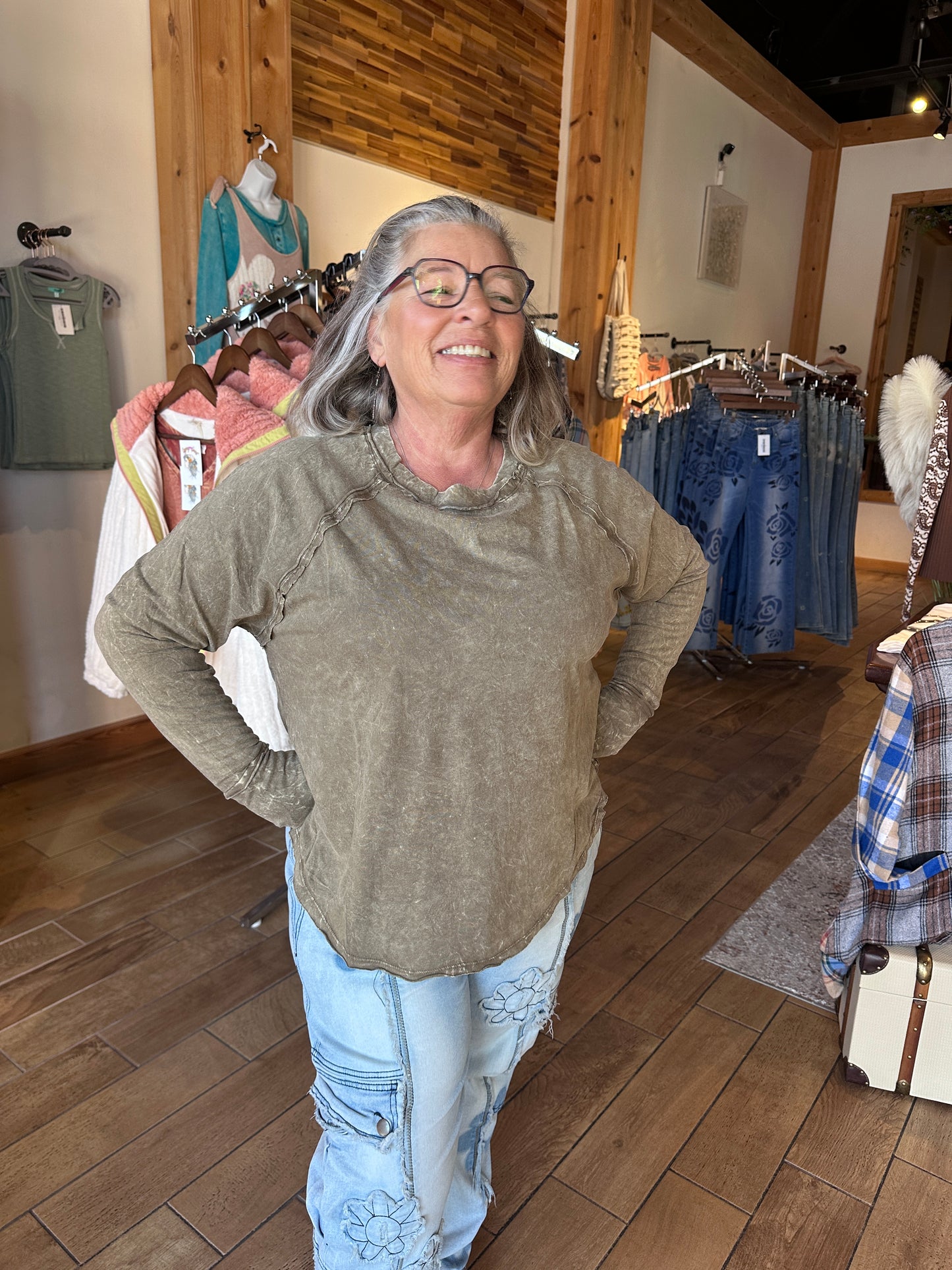 Cotton Top with Thumb Holes