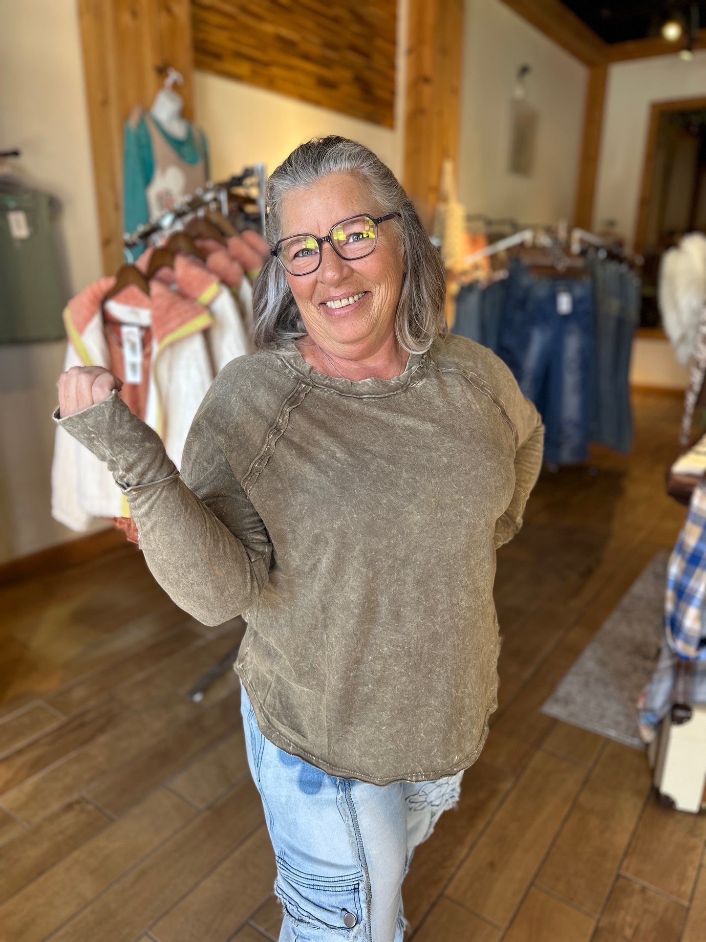 Cotton Top with Thumb Holes