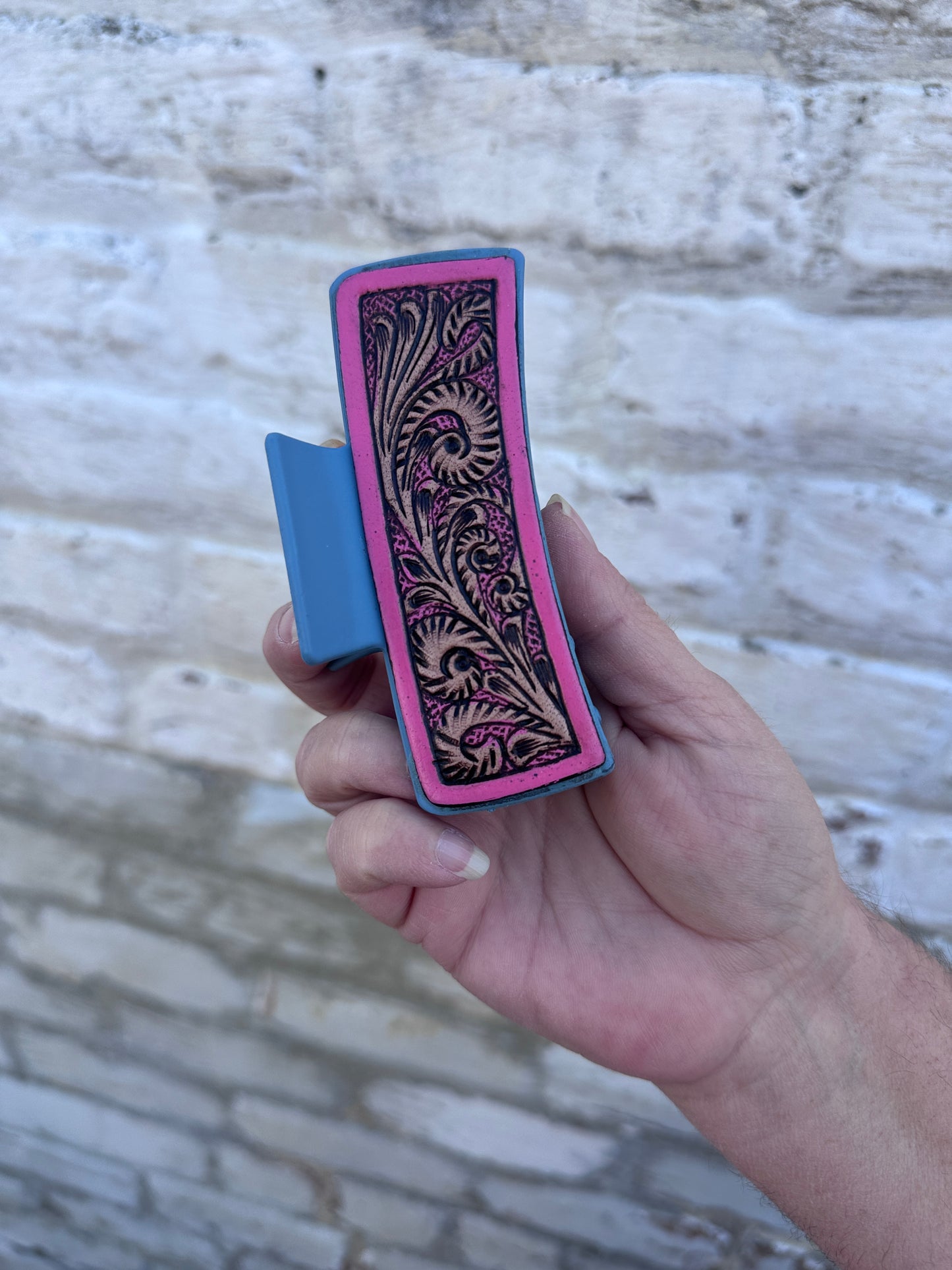Handtooled Hair Clip (Myra)