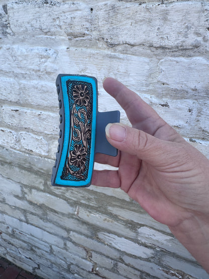 Handtooled Hair Clip (Myra)