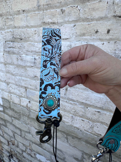 Handtooled Key Fob Keychain (Myra)