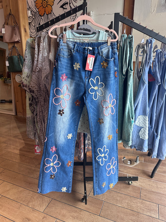 Flower Embroidered Denim (OLI&HALI)