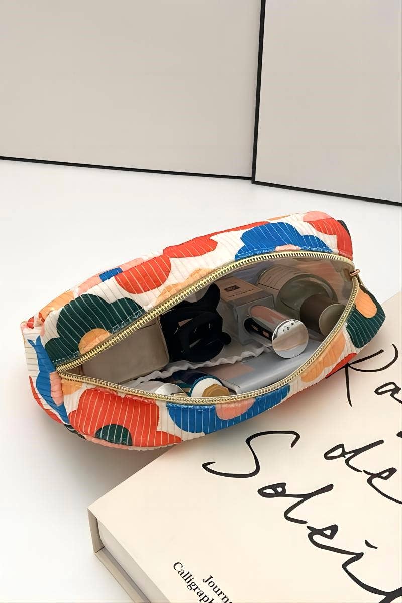 Flower Power Travel Cosmetic Makeup Bag