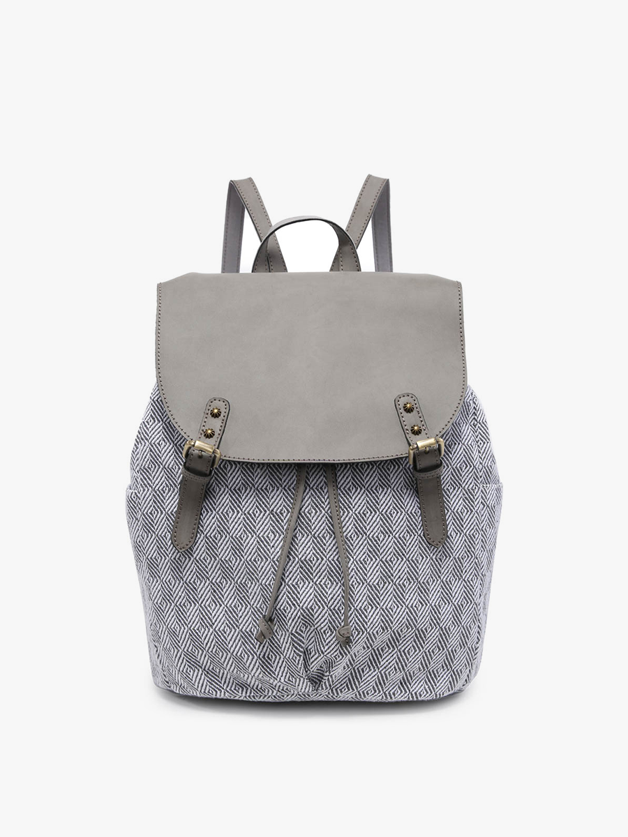 BP2077 Tatum Canvas Backpack w/ Flapover