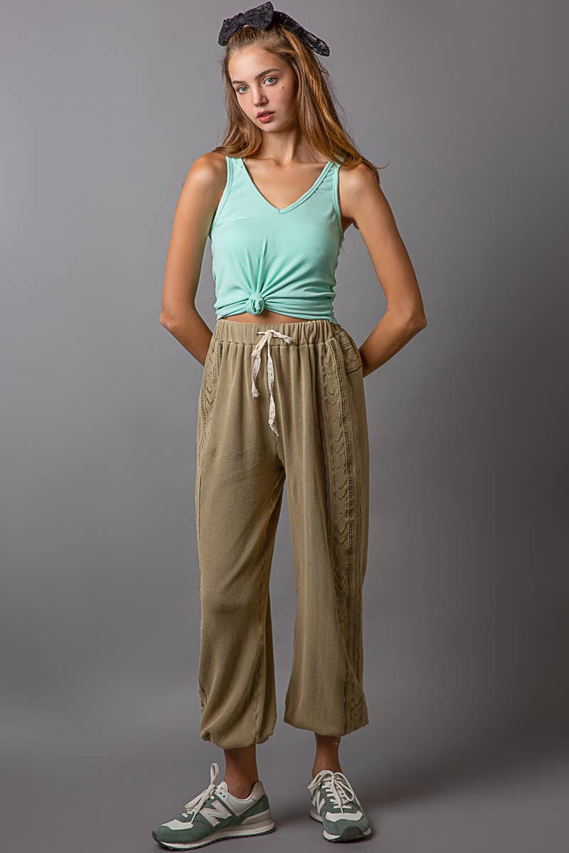 V-neck Sleeveless Ribbed Tank (POL)