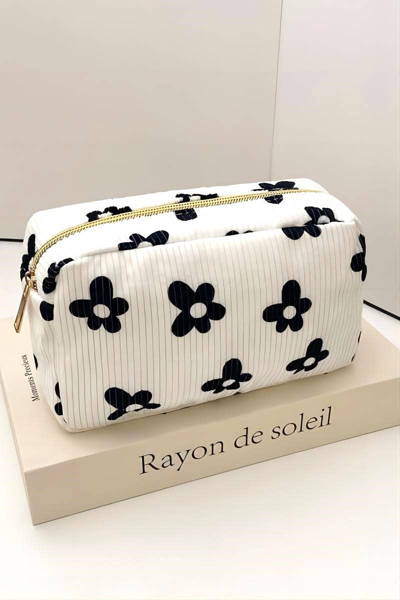 Flower Power Travel Cosmetic Makeup Bag