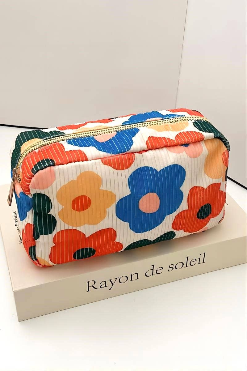 Flower Power Travel Cosmetic Makeup Bag