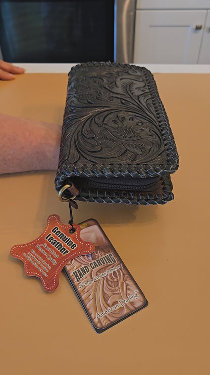 Clutch Handtooled Leather