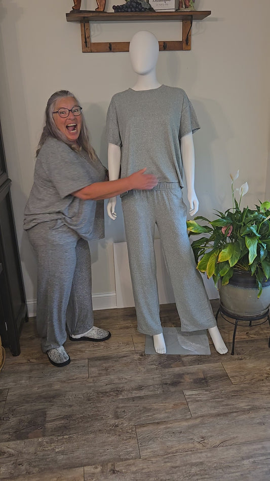 Short Sleeve Top and Pant Set