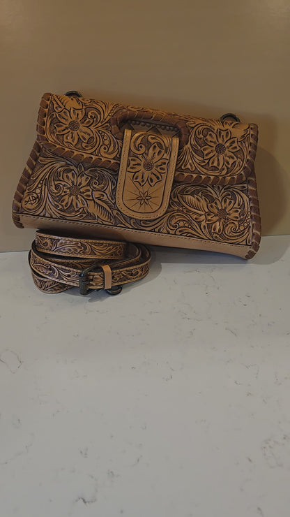 Handtooled Crossbody/Clutch