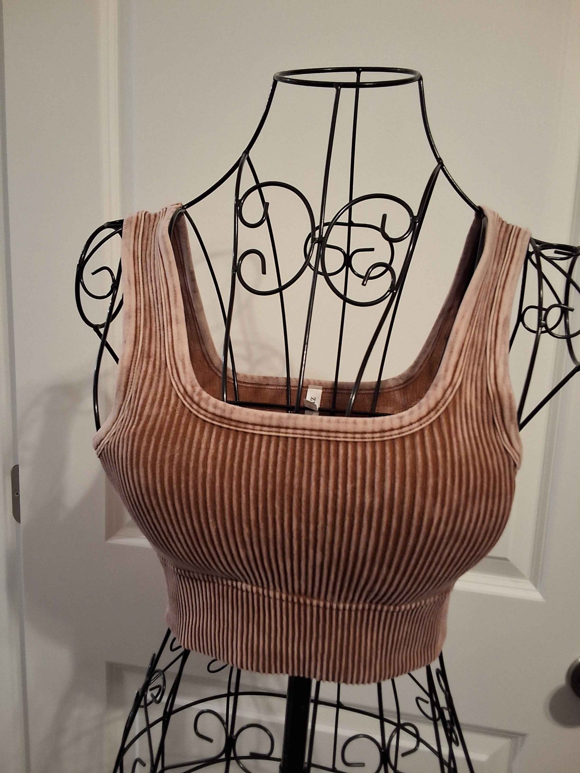 Ribbed Bralette w/Removable Padding