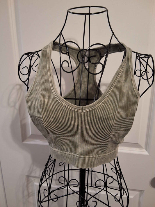 Ribbed Crop Tank Top