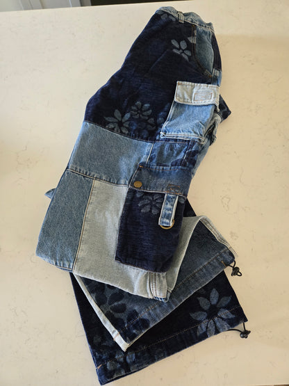 Mixed Patch Cargo Jeans