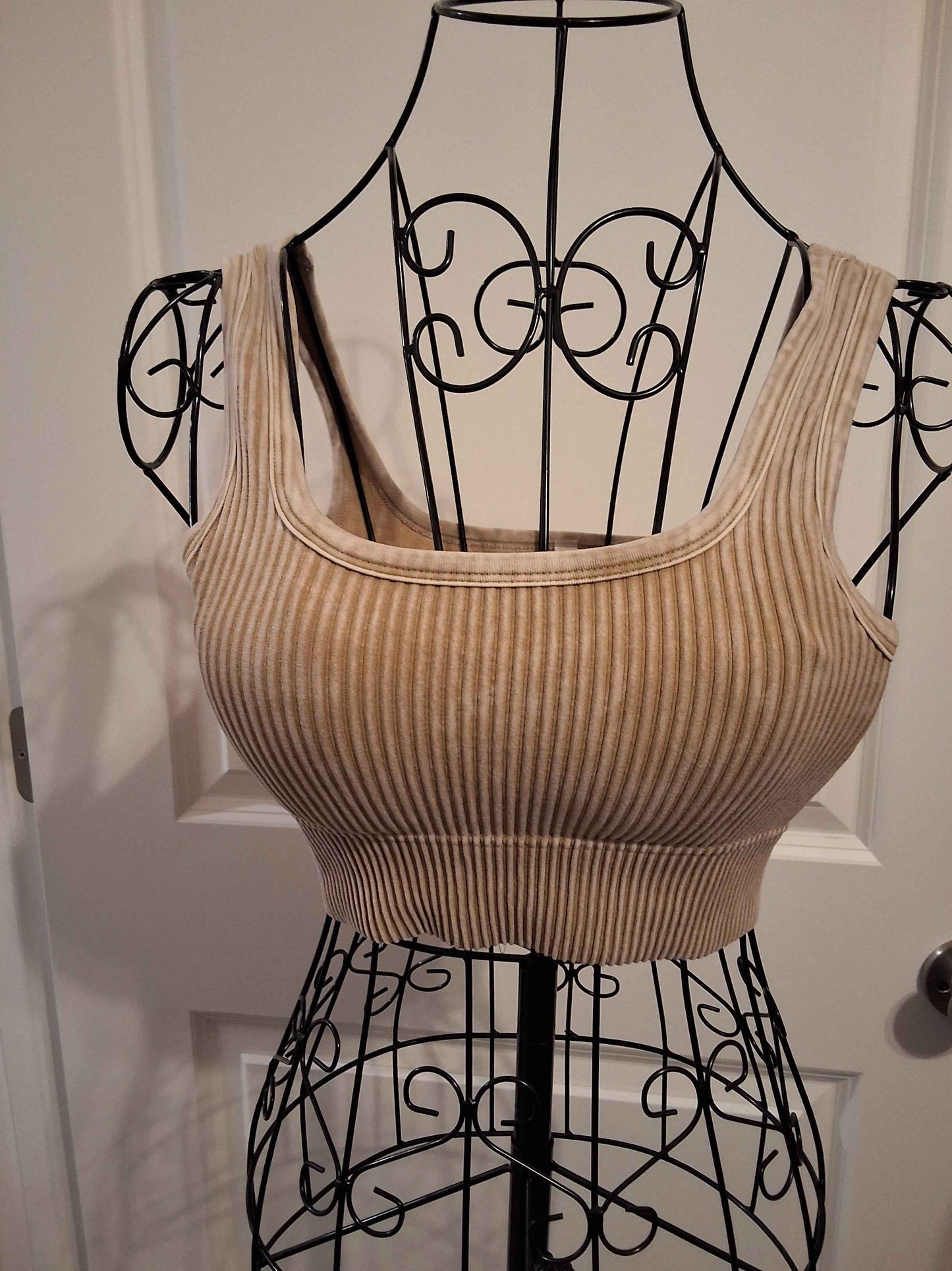 Ribbed Bralette w/Removable Padding