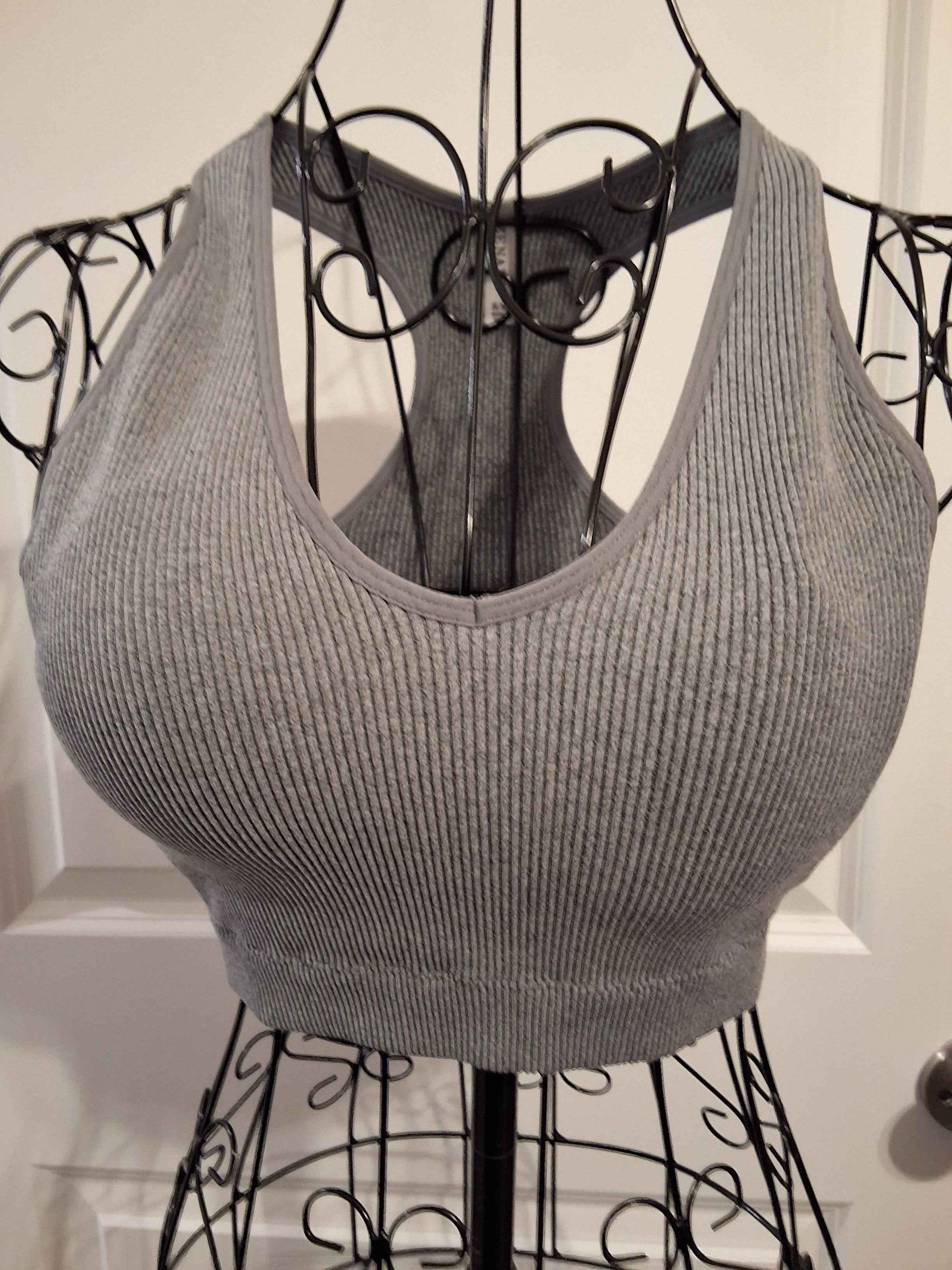 Ribbed Bralette w/Removable Padding