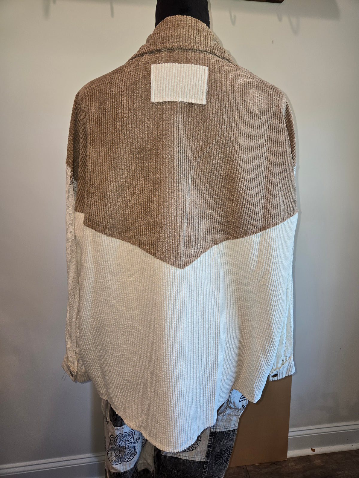 Lace Long Sleeve Button Down