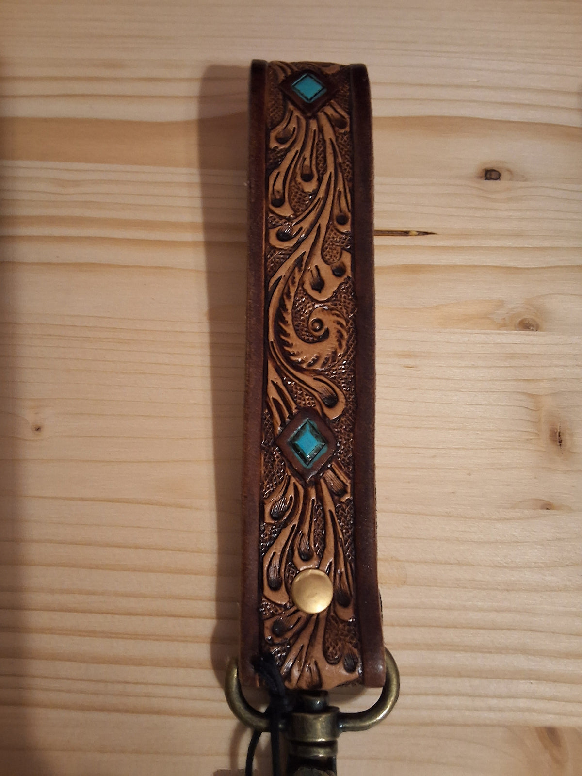 Handtooled Key Fob Keychain (Myra)