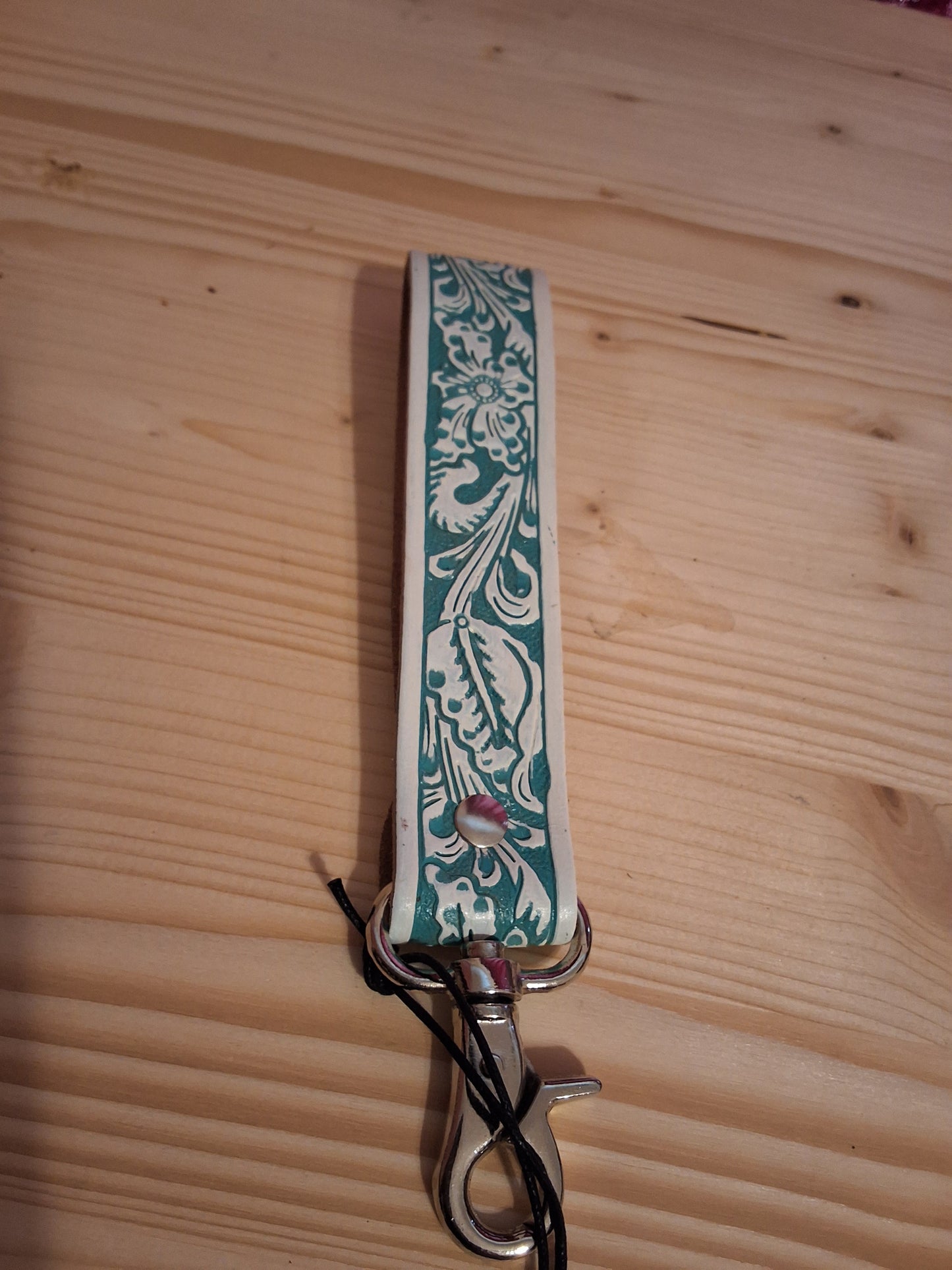 Handtooled Key Fob Keychain (Myra)