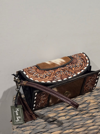 Handtooled Sunflower Wallet
