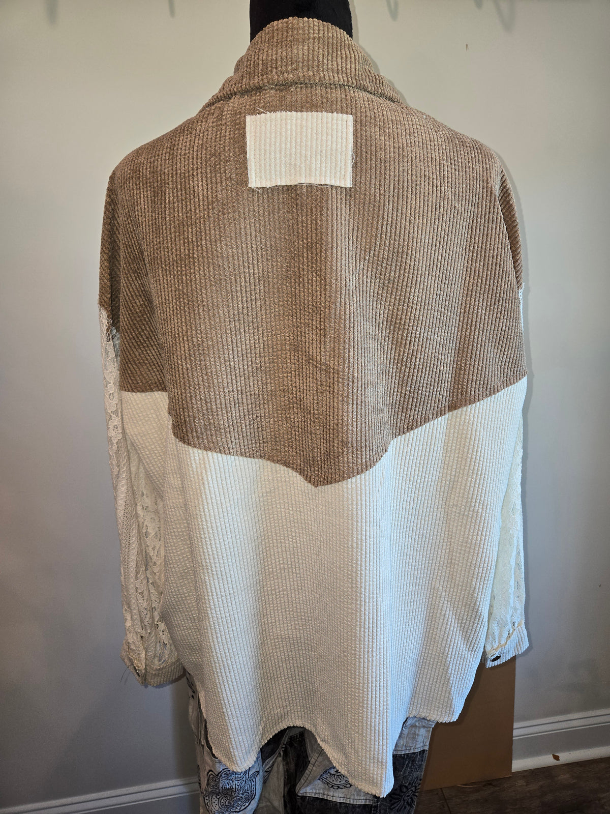 Lace Long Sleeve Button Down