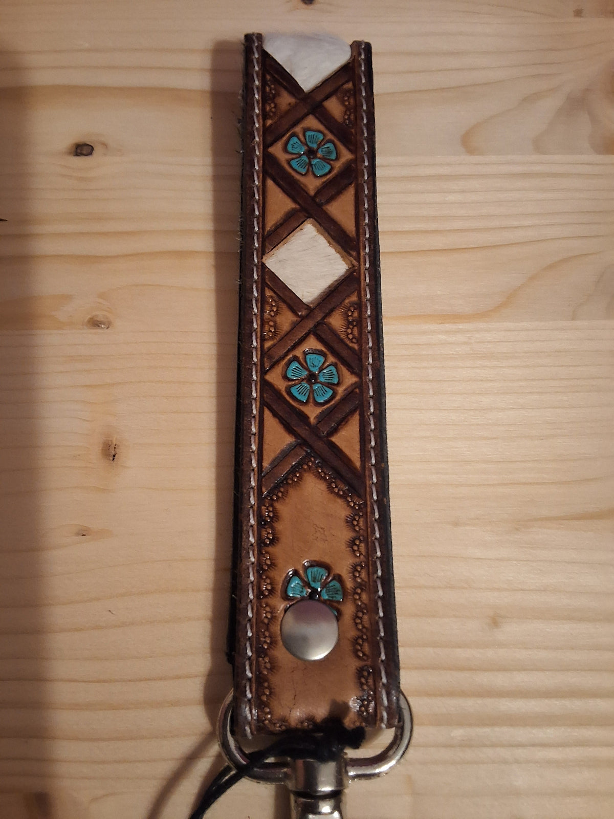 Handtooled Key Fob Keychain (Myra)