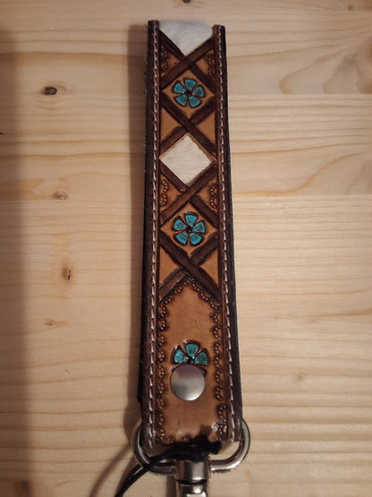 Handtooled Key Fob Keychain (Myra)